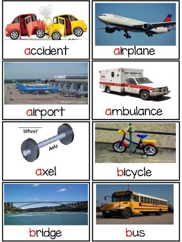 Preview of NYCDOE PreK  Transportation Vocabulary Cards w/Digital Activities