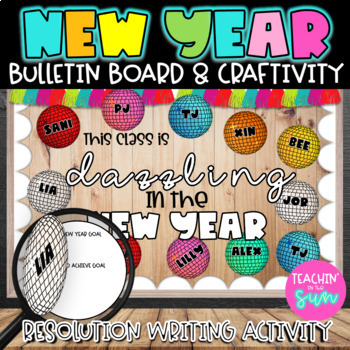 Preview of NYE New Years Resolution Bulletin Board or Door Kit and Craftivity