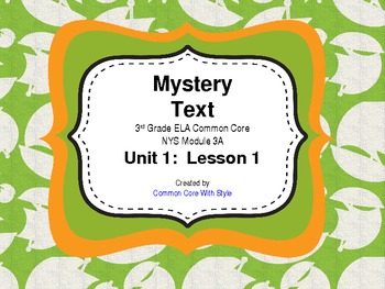 Preview of POWERPOINT LESSON Peter Pan Module 3, Unit 1, Lesson 1 for NYS 3rd Grade