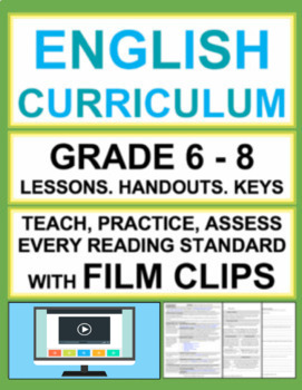 Preview of Informational Text & Reading Literature with Film Clips: Grade 6-8 Lesson Bundle