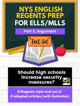 Preview of NYS ELA Regents-Style Argument Text Set Bundle: School Security