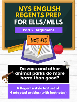 Preview of NYS ELA Regents-Style Argument Text Set Bundle: Zoos