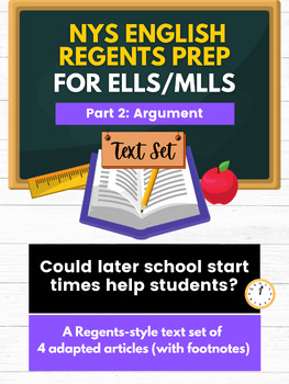 Preview of NYS ELA Regents-Style Argument Text Set: School Start Times