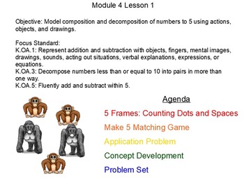 Preview of NYS Engage NY Kindergarten Math Module 4 Smart Board Lessons