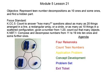 Preview of NYS Engage NY Kindergarten Math Module 5 Smart Board Lessons