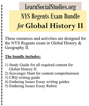 Preview of NYS Global History & Geography II Regents Bundle