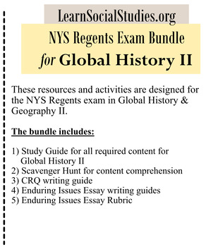 Preview of NYS Global History & Geography II NYS Regents Bundle (Must Have)