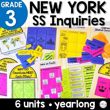 Preview of NYS Grade 3 Social Studies Inquiries Yearlong BUNDLE
