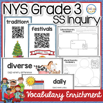 Preview of NYS Grade 3 SS Inquiry: Cultural Diversity Vocabulary Enrichment