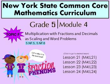 Preview of NYS Grade 5 Math Module 4 Topic F lessons  21-24