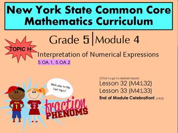 Preview of NYS Grade 5 Math Module 4 Topic H  Lessons 32-33