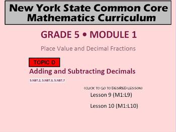 Preview of NYS Grade 5 Module 1 Topic D Lessons 9-10