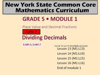 Preview of NYS Grade 5 Module 1 Topic E Lessons 13-16