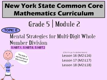 Preview of NYS Grade 5 Math Module 2 Topic E Lessons 16-18