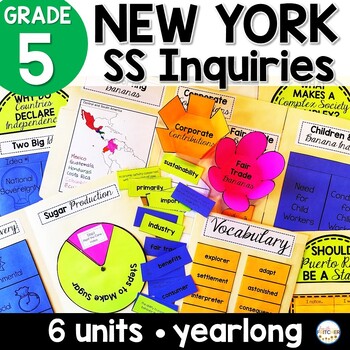 Preview of NYS Grade 5 Social Studies Inquiries Yearlong | Bananas | Declaration | Sugar