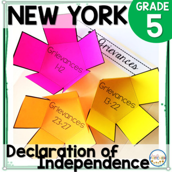 Preview of NYS Grade 5 Social Studies Inquiry | Declaration of Independence