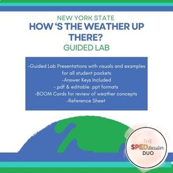 Preview of NYS How's the Weather Up There? Guided Lab, Pre-lab Boom Cards, Reference Sheet