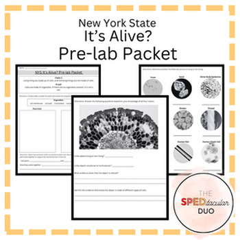 Preview of NYS It's Alive? Pre-lab Packet