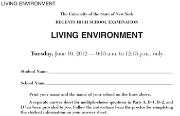 June 2011 Living Environment Regents Conversion Chart