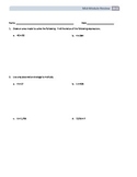 NYS Math - Grade 4 - Module 3 Mid-Module Review Sheet (with Answer Key)