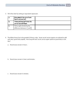 Nys Math Grade 5 Module 4 End Of Module Review Sheet With Answer Key