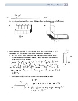 NYS Math - Grade 5 - Module 5 Mid-Module Review Sheet ...