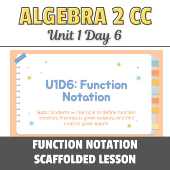 Preview of NYS Regents: Function Notation - Scaffolded Lesson for Special Ed