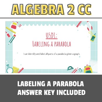 Preview of NYS Regents: Labeling a Parabola Intro to Quadratics Scaffolded Lesson&AnswerKey