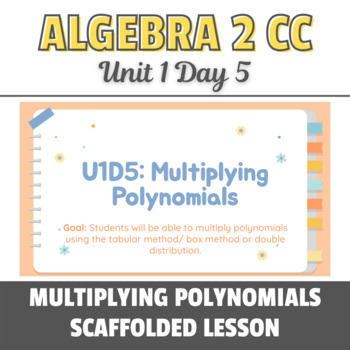 Preview of NYS Regents: Multiplying Polynomials - Scaffolded Lesson for Special Ed