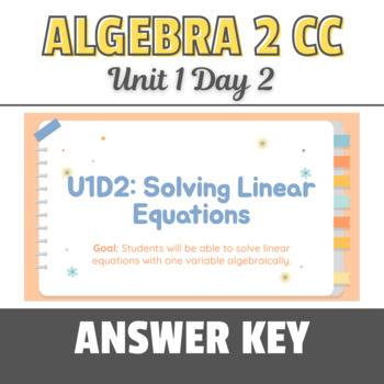 Preview of NYS Regents: Solving Linear Equations - ANSWER KEY