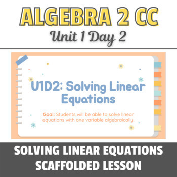 Preview of NYS Regents: Solving Linear Equations - Scaffolded Lesson for Special Ed