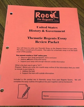 nys us history regents essay booklet