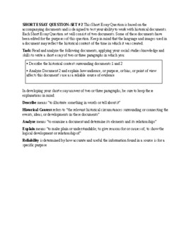 Preview of NYS Regents United States History Short Essay Question Will Smith and Chris Rock