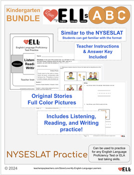 Preview of NYSESLAT Kindergarten BUNDLE (Sets A, B & C)- English Proficiency Test Prep