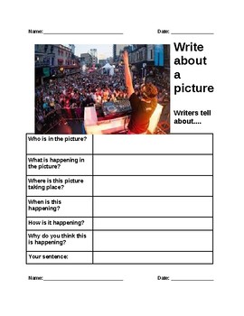Preview of NYSESLAT Test Prep: Write about the picture Packet!