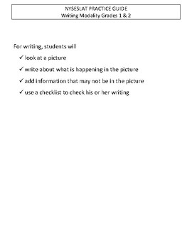 Preview of NYSESLAT Writing Guide for K-2