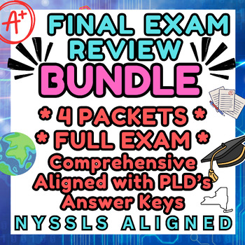 Preview of NYSSLS Final Exam Review Bundle- 4 Packets + Practice Test: Answer Keys Included