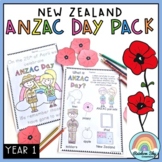 NZ ANZAC Day Pack - Year 1 (New Zealand Anzac Day Activities)
