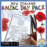 NZ ANZAC Day Pack - Year 2 - 3 (New Zealand Anzac Day Activities)