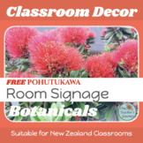 NZ Classroom Decor BEAUTIFUL BOTANICALS - Pohutukawa FREE
