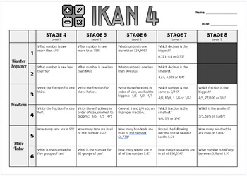 Preview of NZ Maths IKAN Test 4