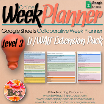 Preview of NZ Online Week Planner L3 Extension Pack (li/WALT lists only)