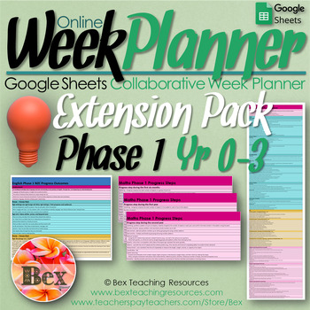 Preview of NZ Online Week Planner Phase 1 Yr 0-3 Extension Pack