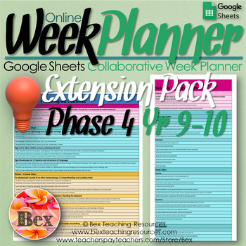 Preview of NZ Online Week Planner Phase 4 Yr 9-10 Extension Pack