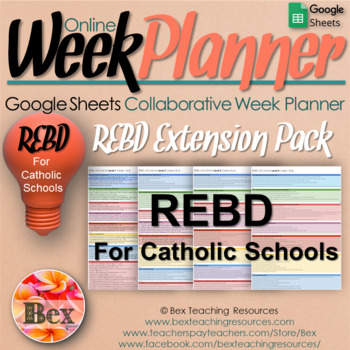 Preview of NZ Online Week Planner REBD - For NZ Catholic Schools - Extension Pack