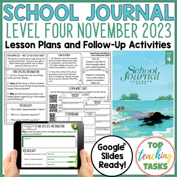 Preview of NZ School Journal Level 4 November 2023 Follow Up Activities