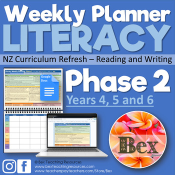 Preview of NZ Weekly Planner - Literacy - Phase 2 - Google Docs