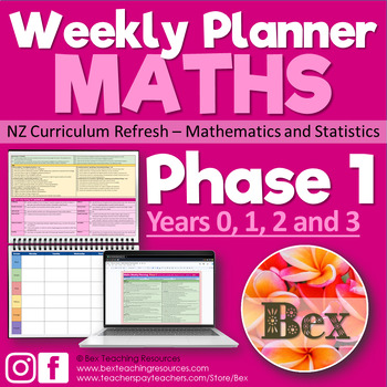 Preview of NZ Weekly Planner - Maths - Phase 1 - Google Docs