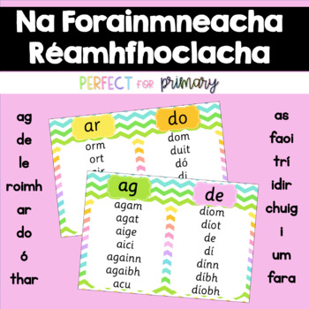 Preview of Na Forainmneacha Réamhfhoclacha - Prepositional Pronouns as Gaeilge