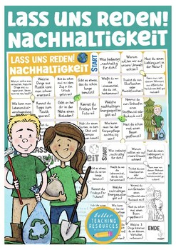 Preview of Nachhaltigkeit Deutsch German advanced conversation game
